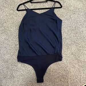 Silky Navy Bodysuit